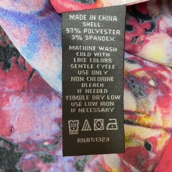 Vince Camuto Sleeveless Abstract Print Cowl Neck Tank Top Tie Shoulder Details - Picture 8 of 11